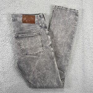 Madewell Jeans Mens 30x32 (32x31)  Gray Slim Straight Distressed Denim Stretch